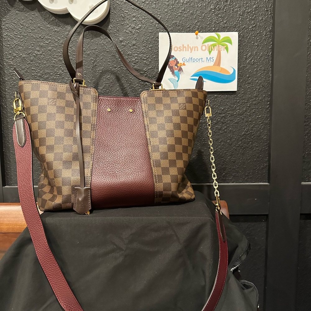 Damier Ebene Taurillon Jersey Bordeaux